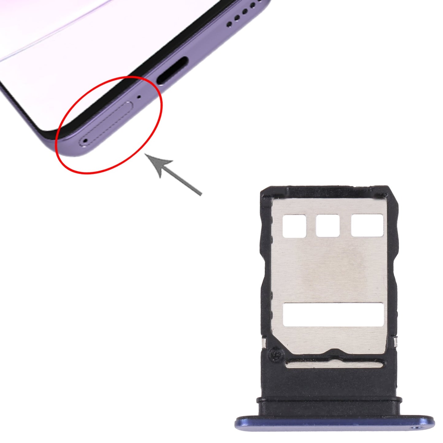 SIM Card Tray for Huawei Nova 8i(Purple)