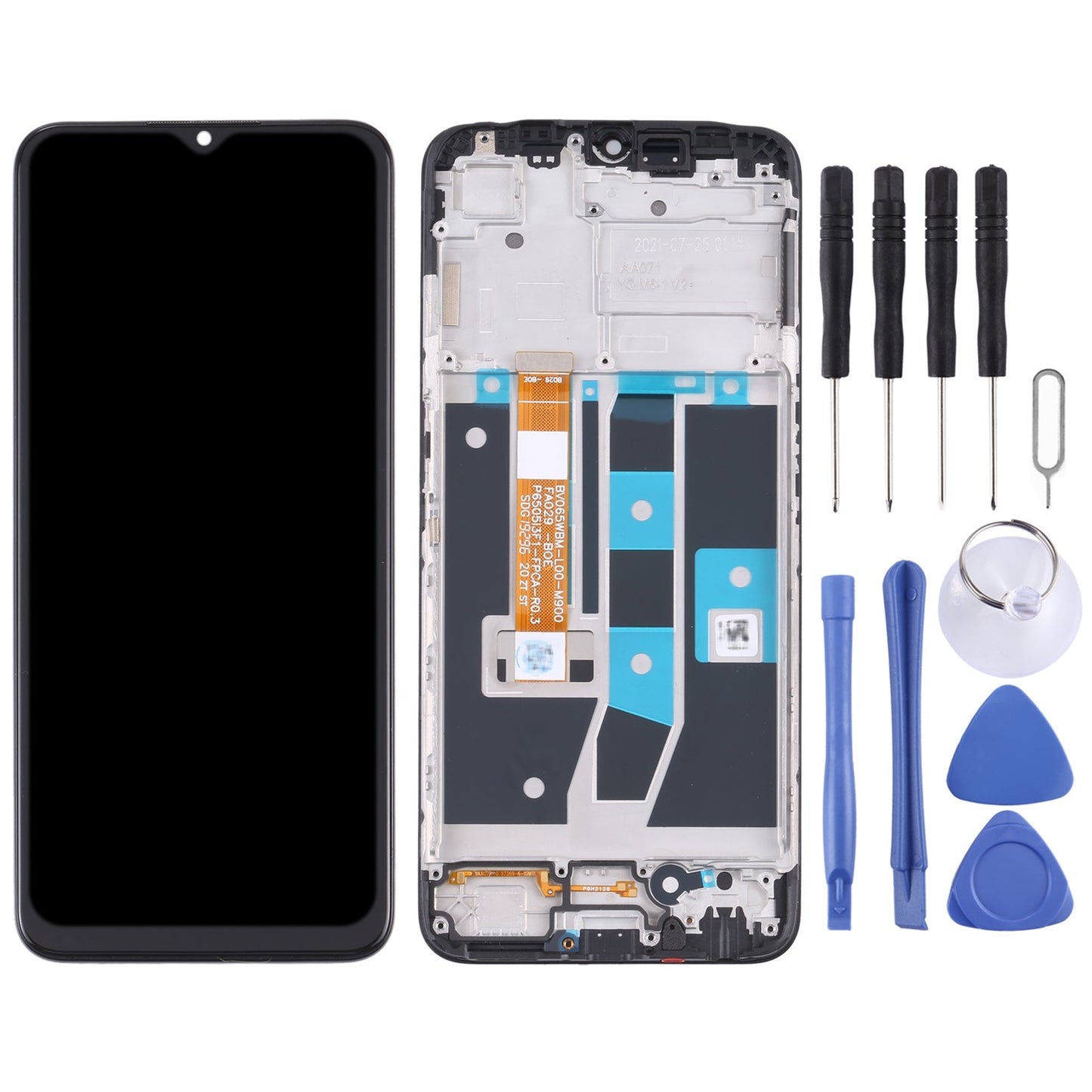 LCD Screen and Digitizer Full Assembly with Frame for OPPO A16 / A16s / A54S
