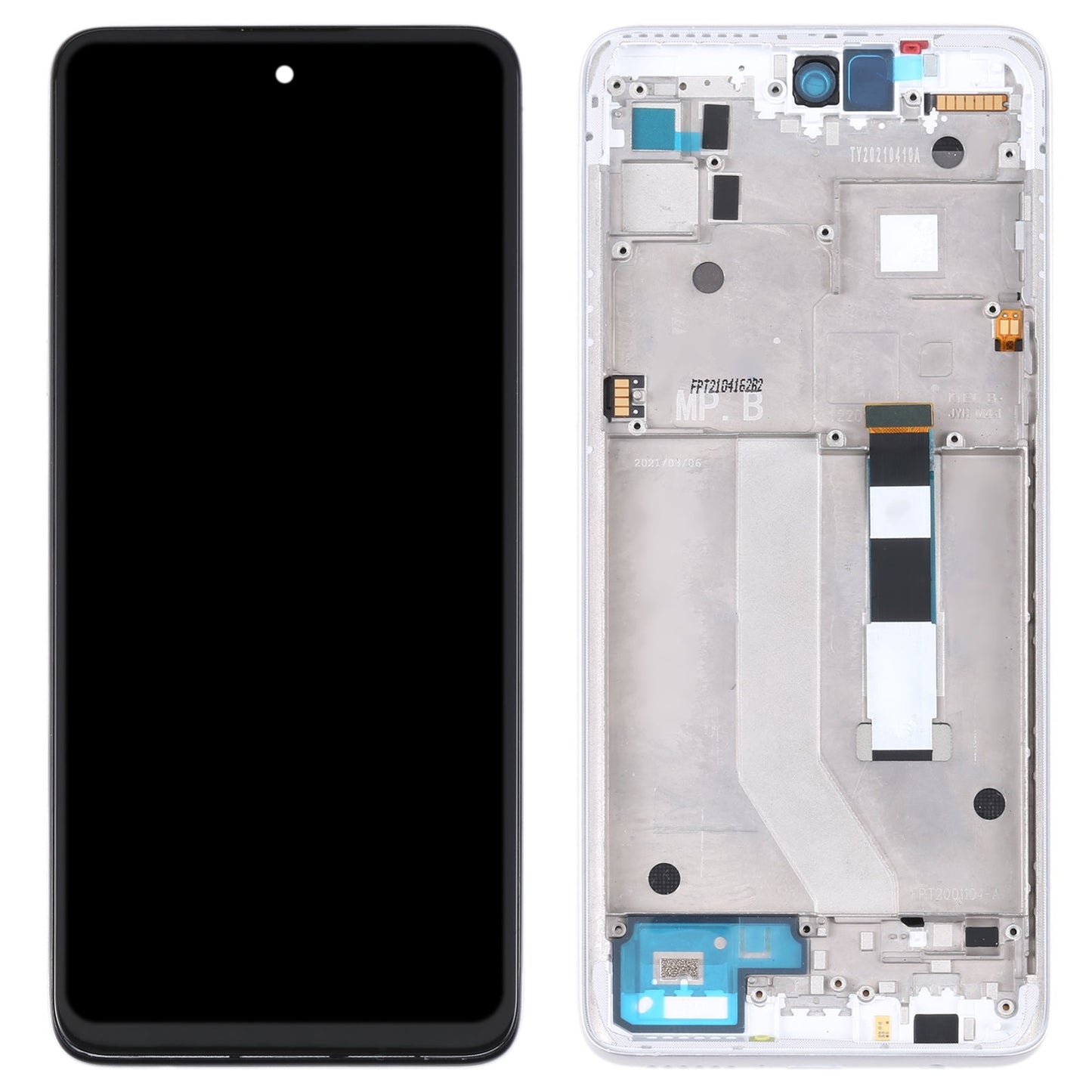TFT LCD Screen for Motorola Moto G 5G Digitizer Full Assembly with Frame (White)