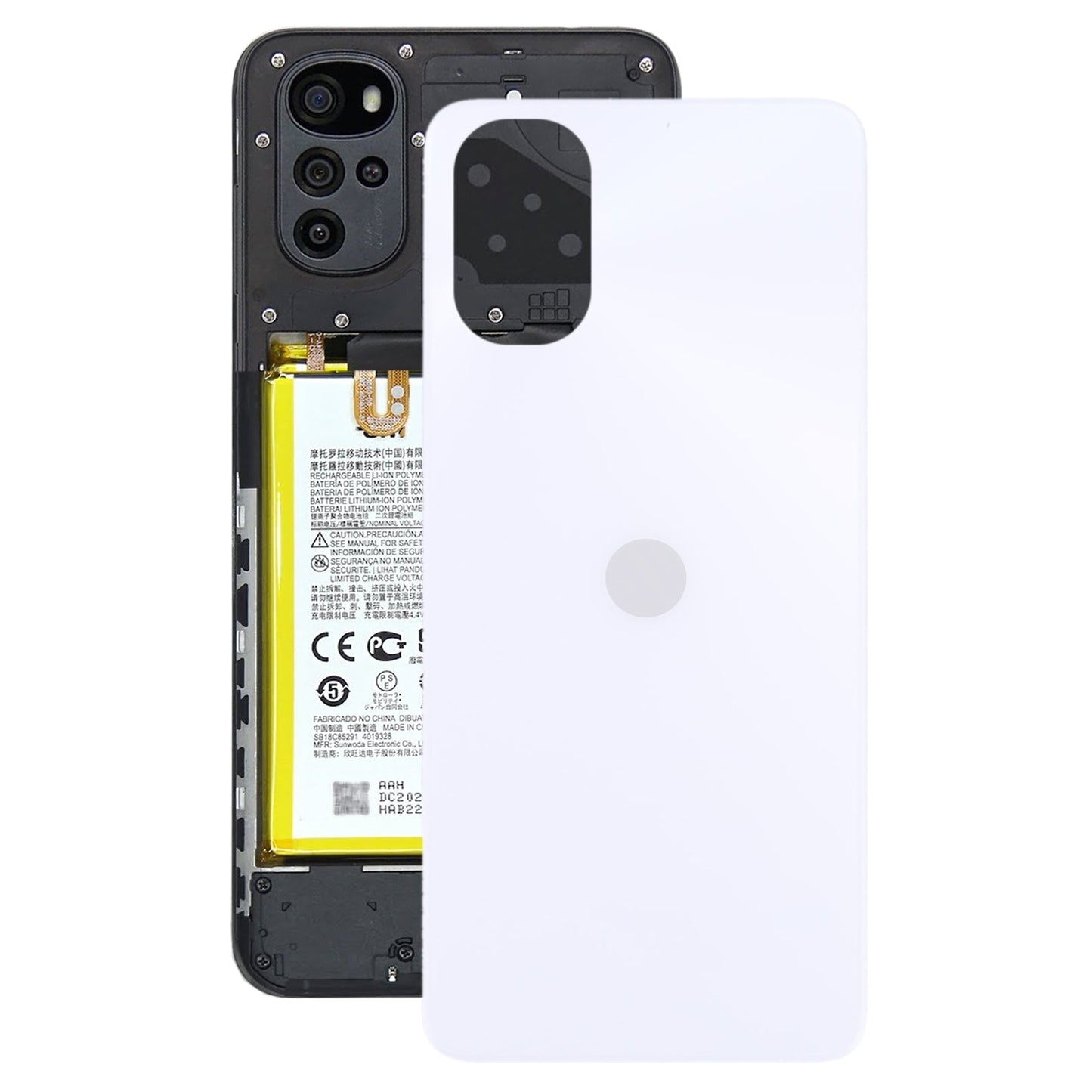 Original Battery Back Cover for Motorola Moto G22(White)