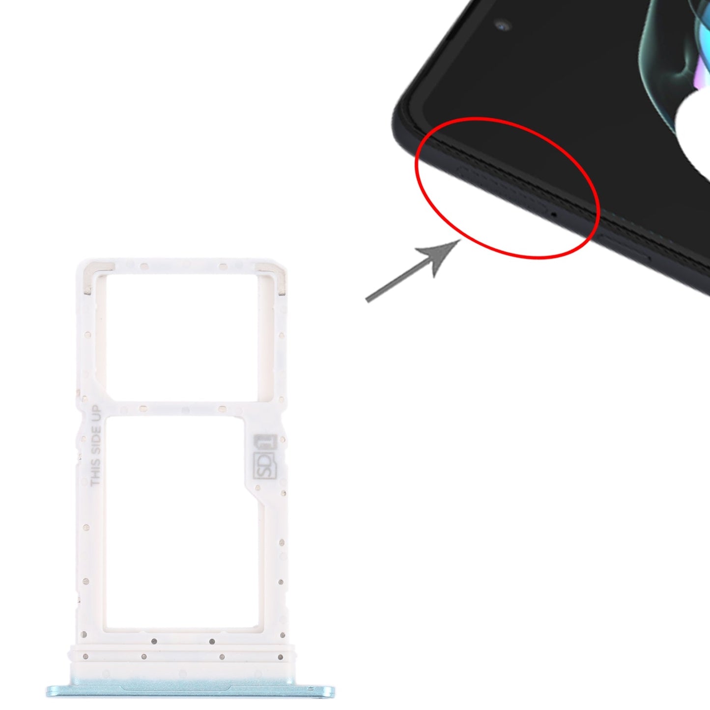 SIM Card Tray + Micro SD Card Tray for Motorola Edge 20 Lite (Green)