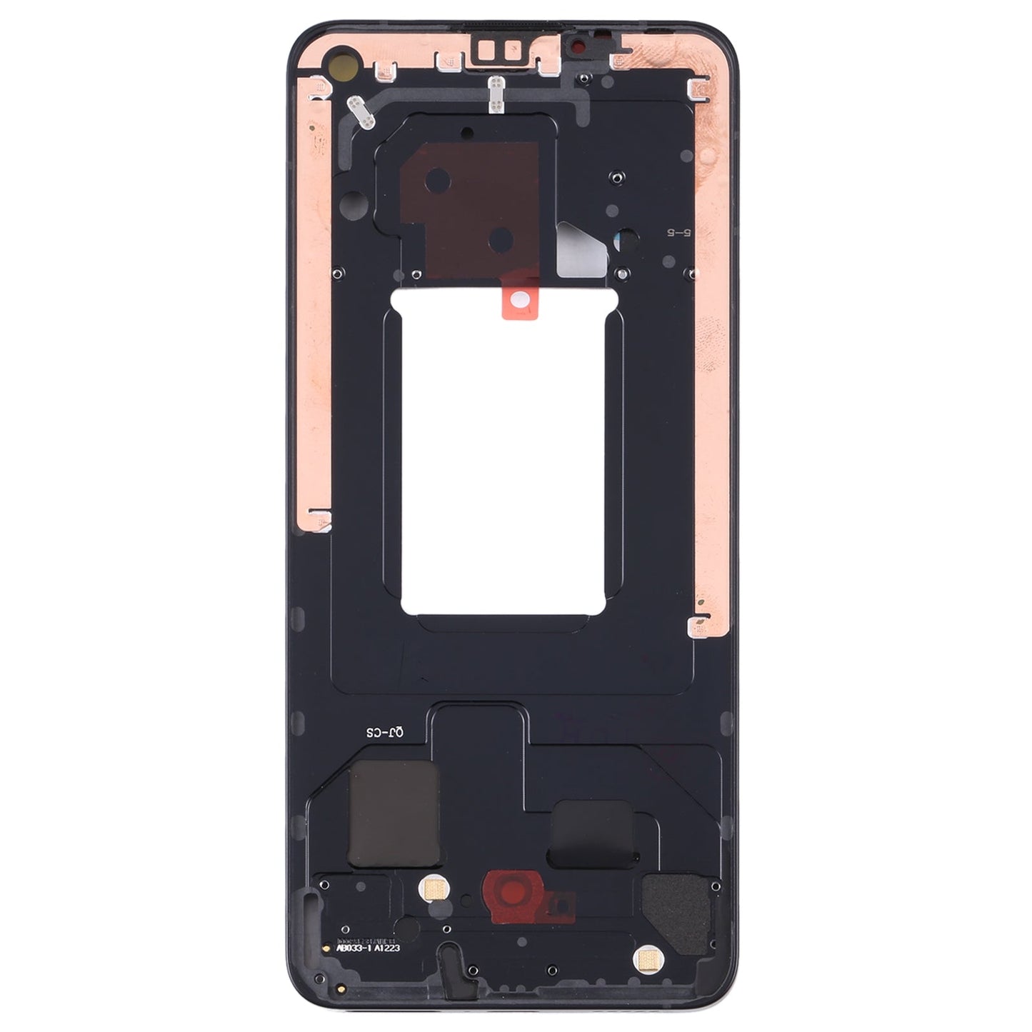 For OPPO Reno7 5G China PFJM10 Original Front Housing LCD Frame Bezel Plate (Black)