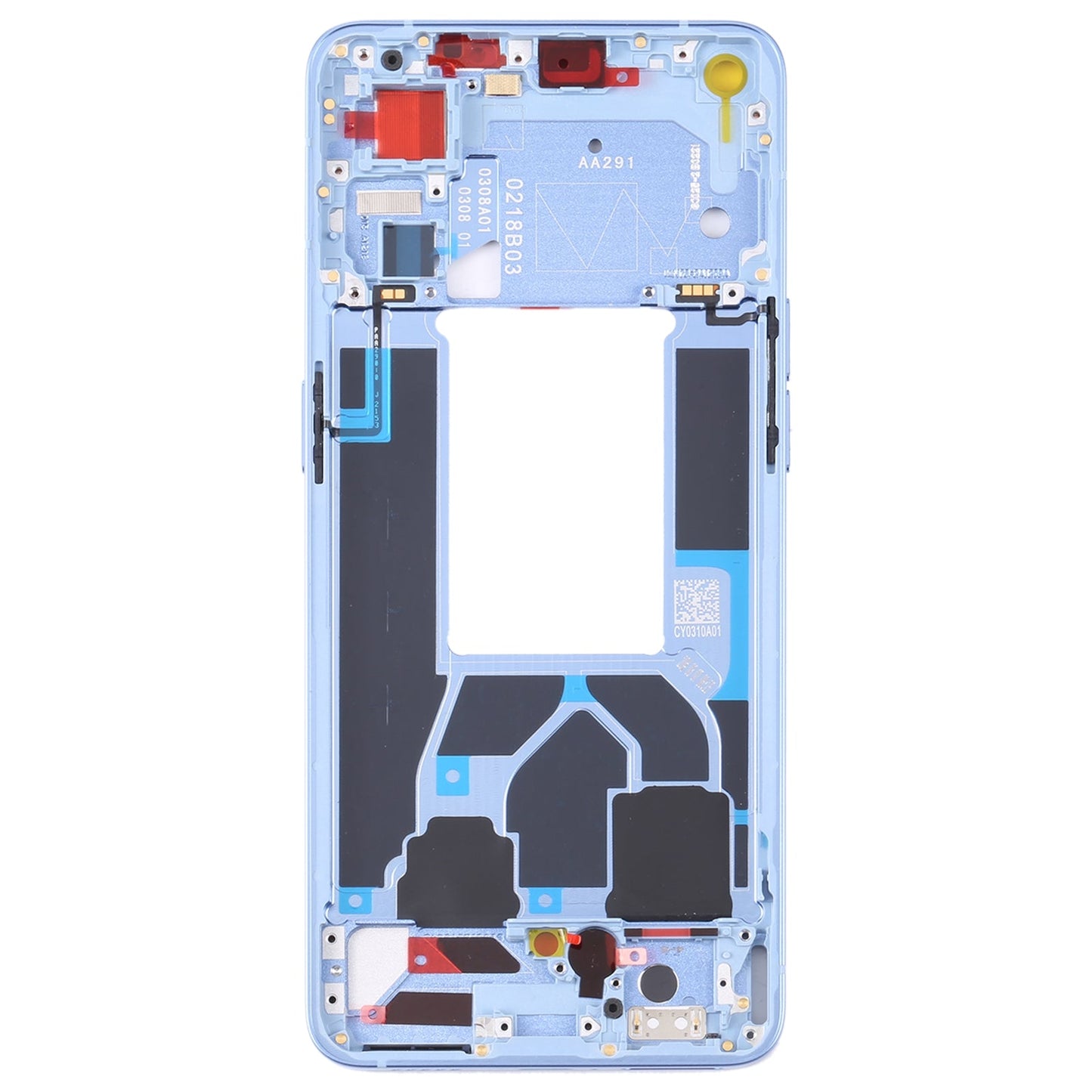 For OPPO Reno7 5G China PFJM10 Original Front Housing LCD Frame Bezel Plate (Blue)