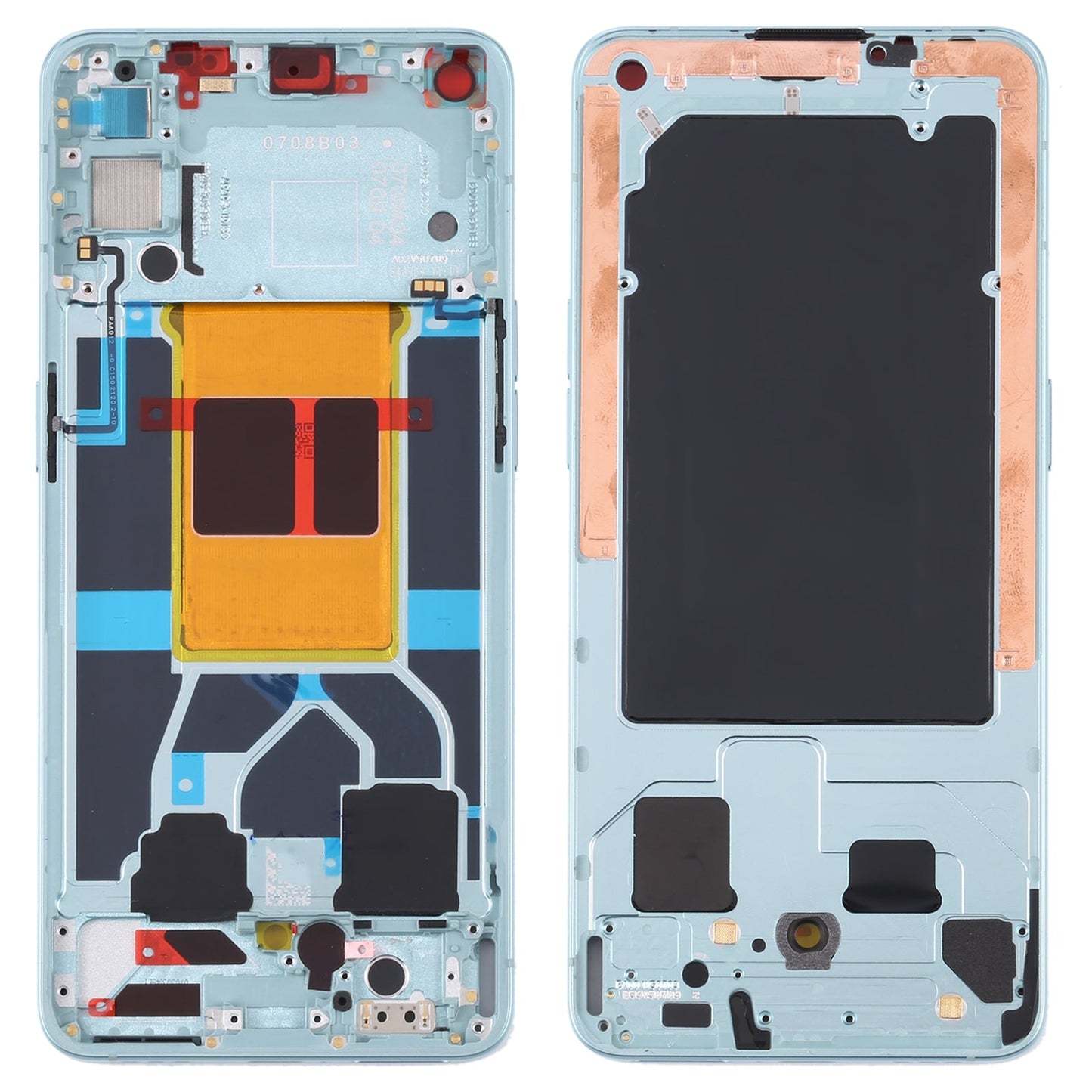 For OPPO Reno6 5G PEQM00 CPH2251 Original Front Housing LCD Frame Bezel Plate (Green)