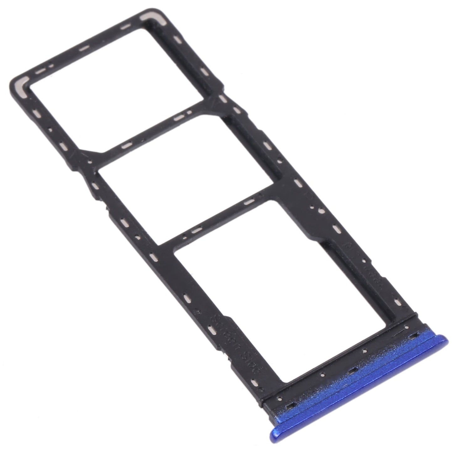 For Tecno Camon 12 Pro SIM Card Tray + SIM Card Tray + Micro SD Card Tray (Blue)