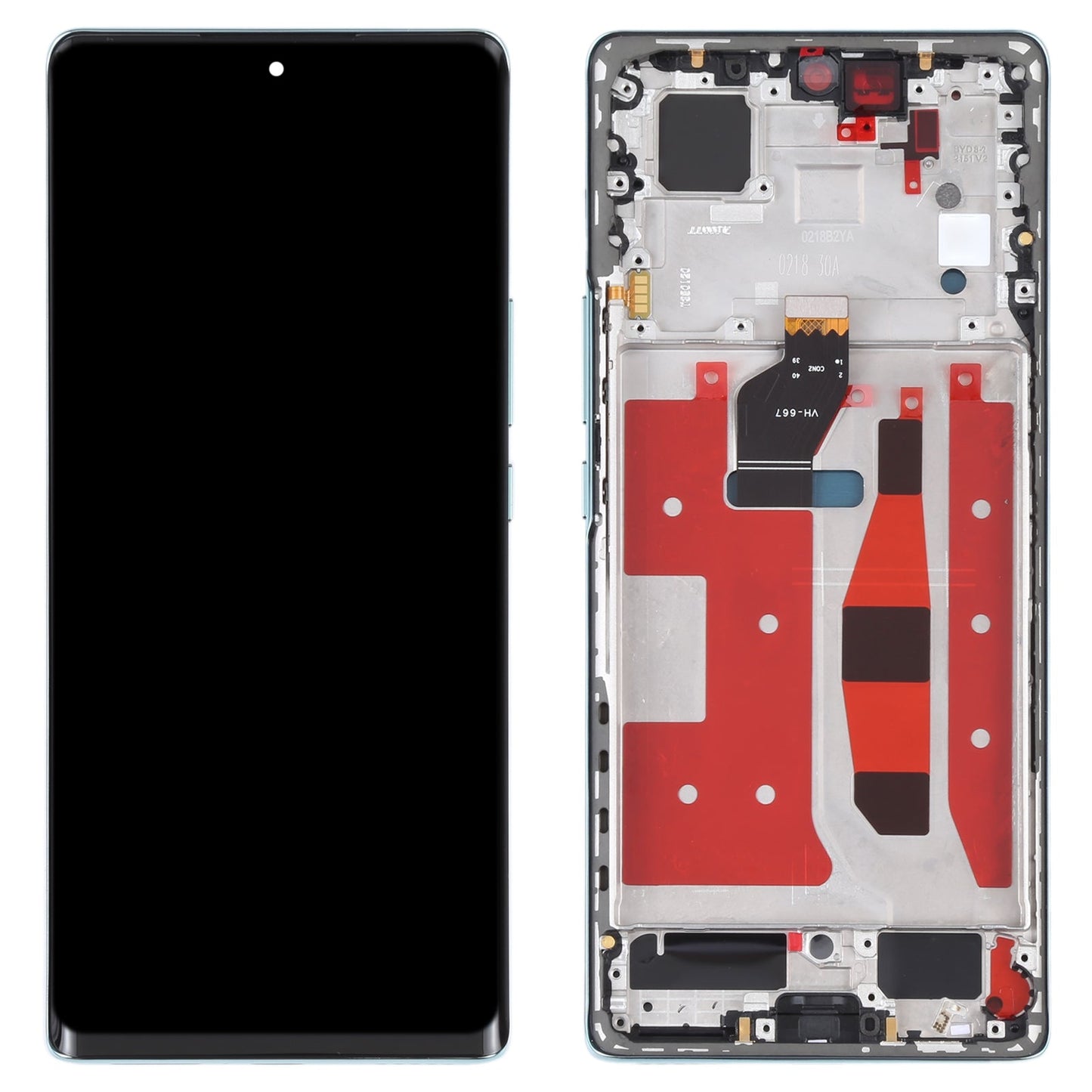 Original OLED LCD Screen for Honor 60 Digitizer Full Assembly with Frame(Green)