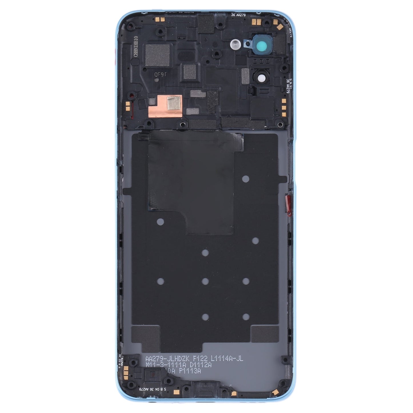 For OPPO A56 5G Battery Back Cover with Middle Frame (Blue)