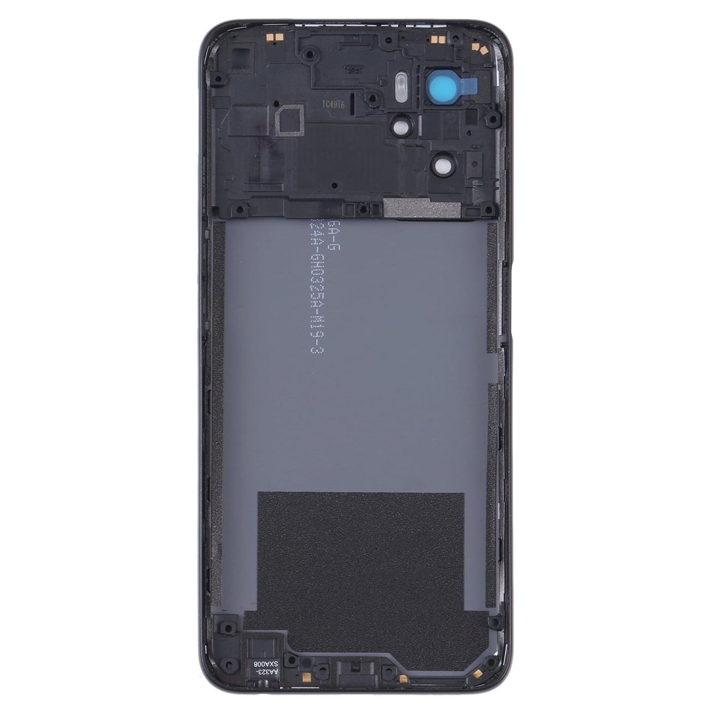 For OPPO A36/A76 Battery Back Cover with Middle Frame (Black)