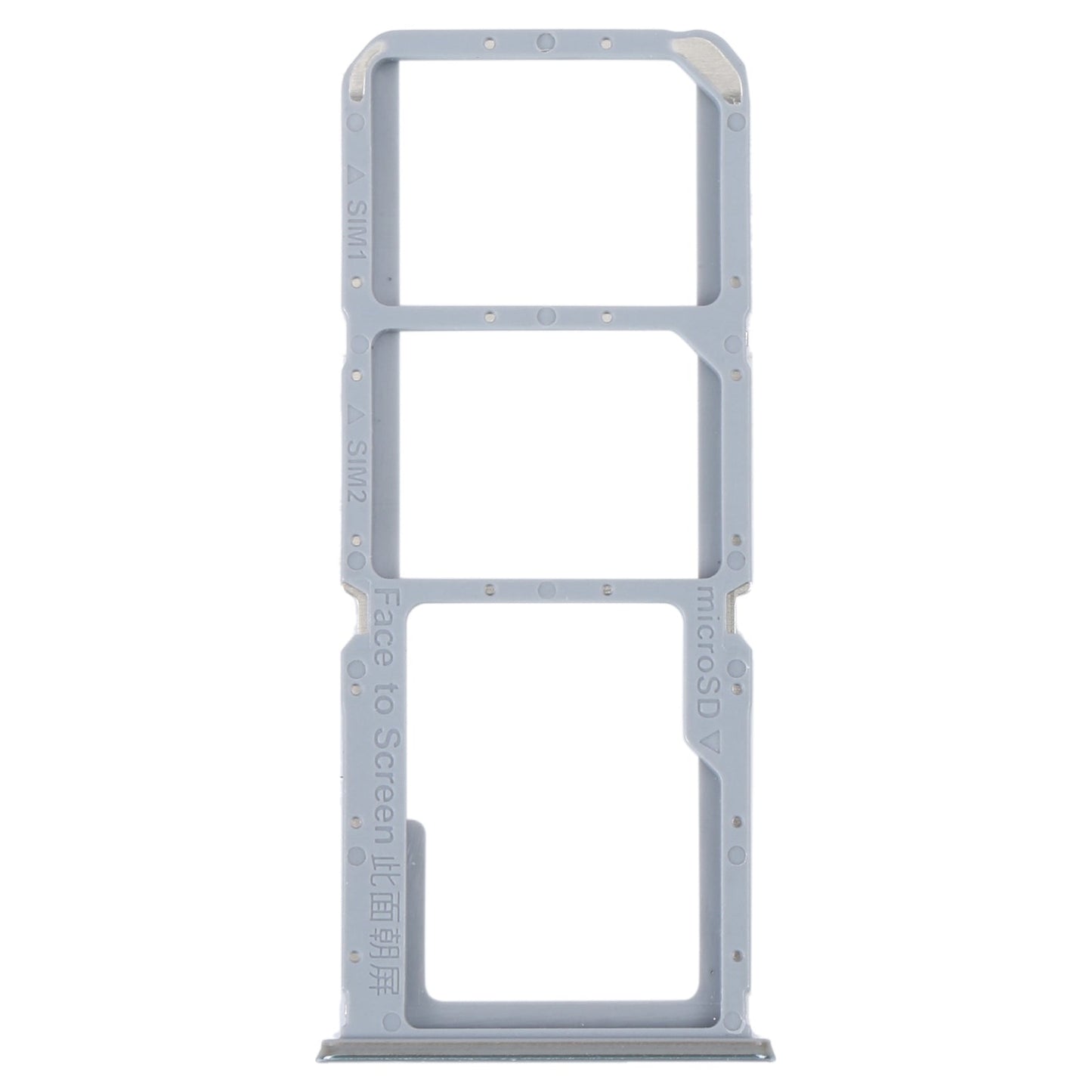 For OPPO A95 4G/Reno6 Lite SIM Card Tray + SIM Card Tray + Micro SD Card Tray (Silver)