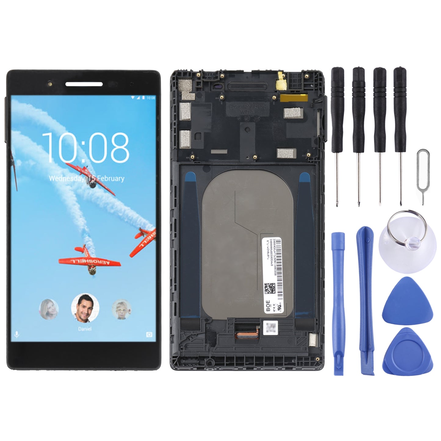 Original LCD Screen For Lenovo Tab 7 TB-7504N TB-7504X TB-7504F TB-7504 Digitizer Full Assembly with Frame(Black)