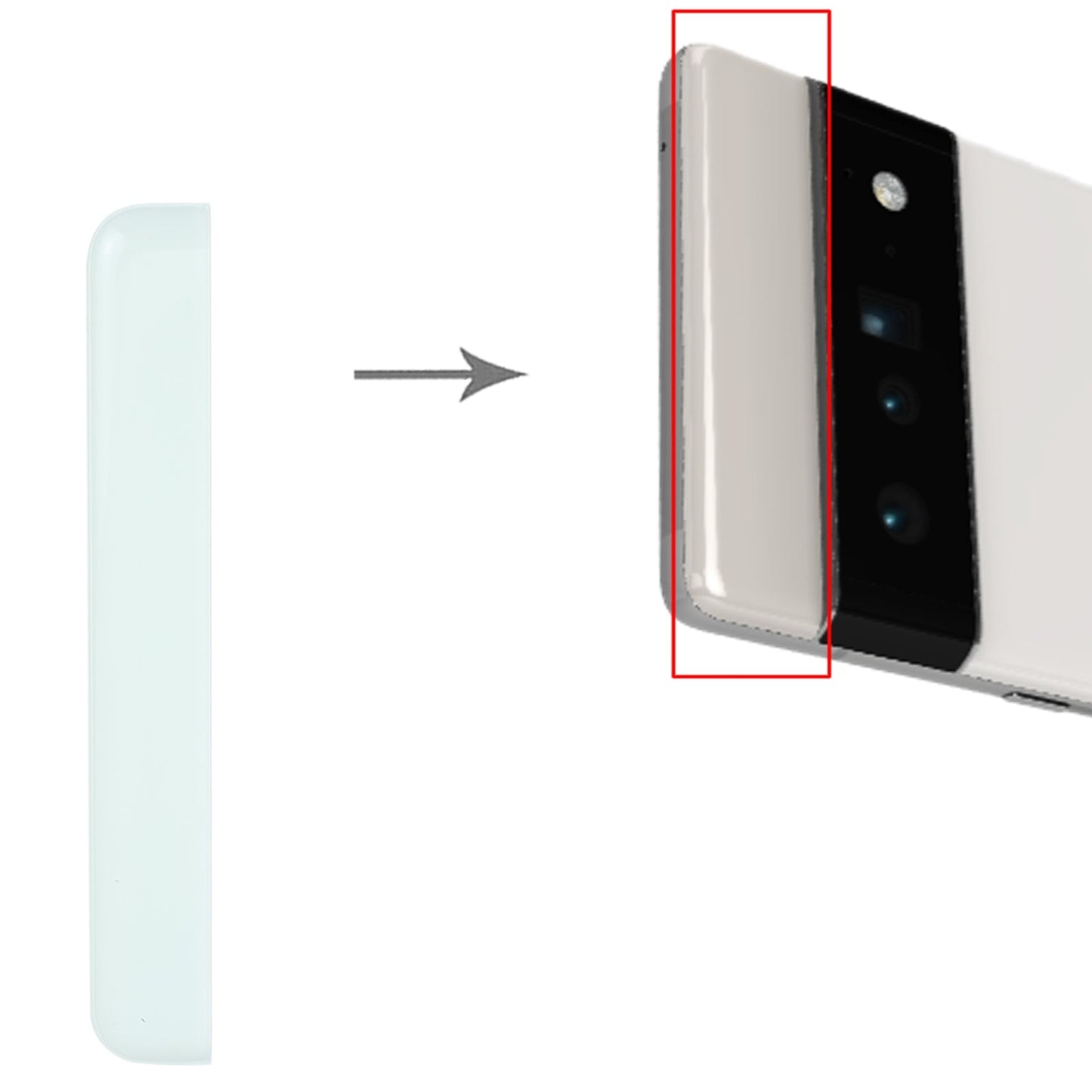 Front Upper Top Back Cover for Google Pixel 6a (Green)