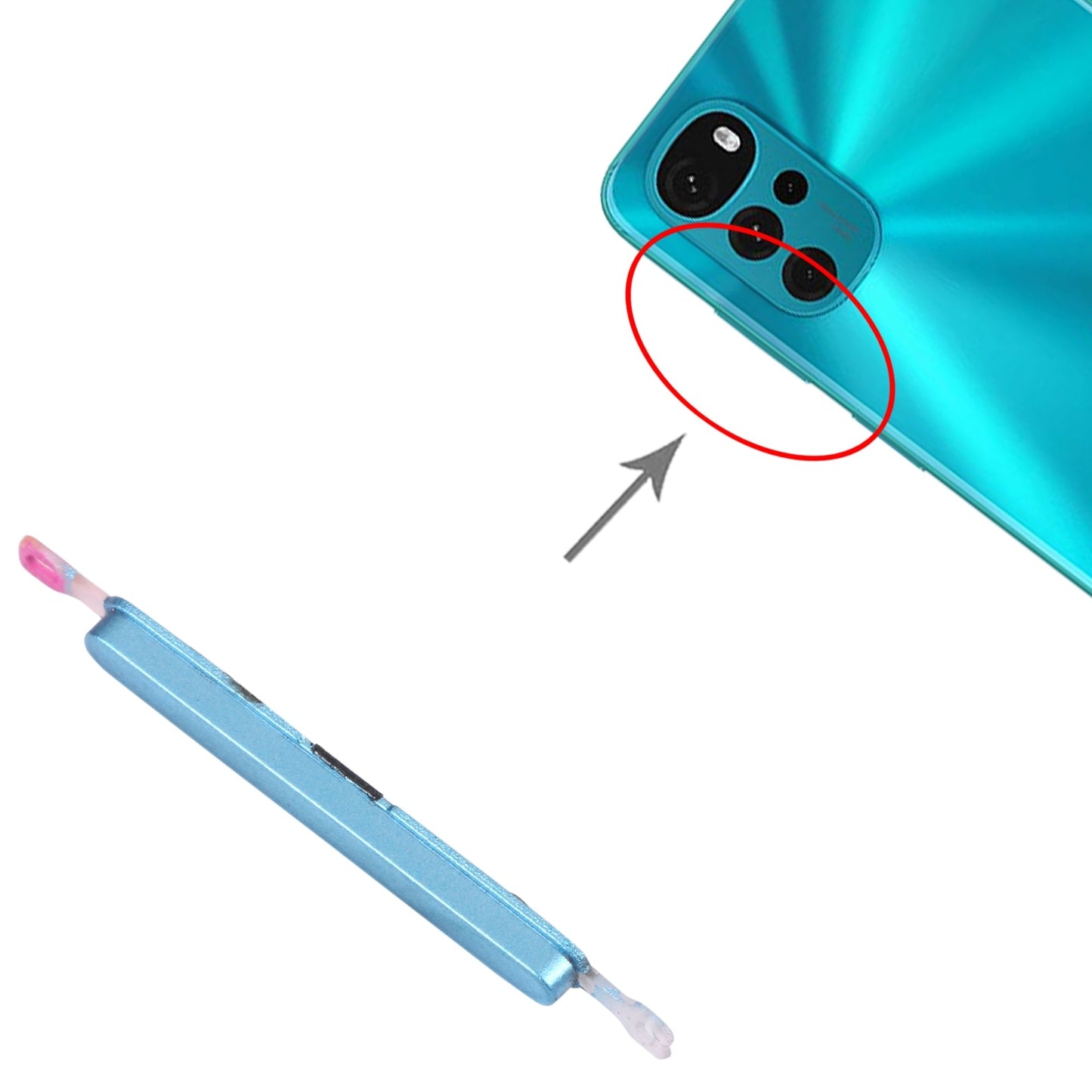 For Motorola Moto G22 Volume Control Button (Blue)