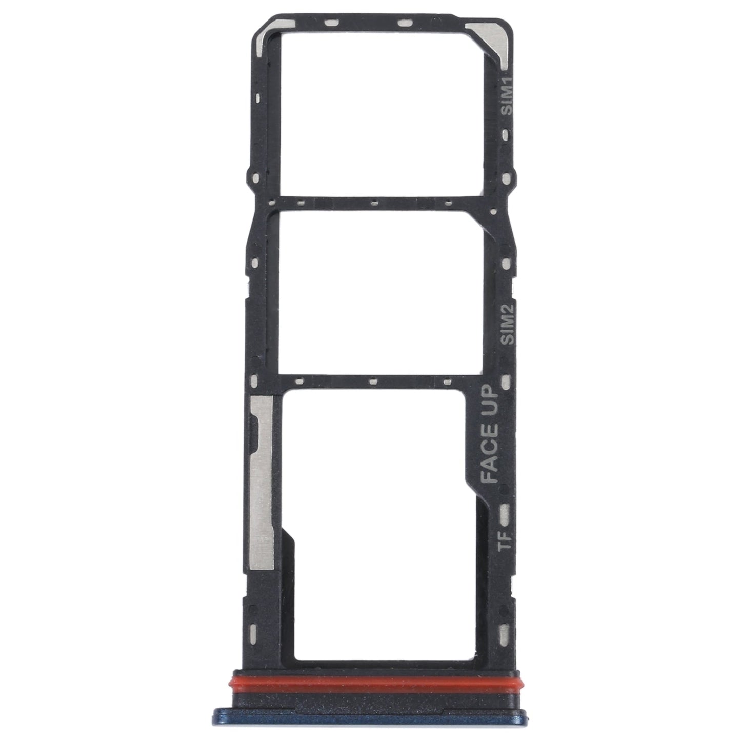 For Motorola Moto G42 SIM Card Tray + SIM Card Tray + Micro SD Card Tray (Black)