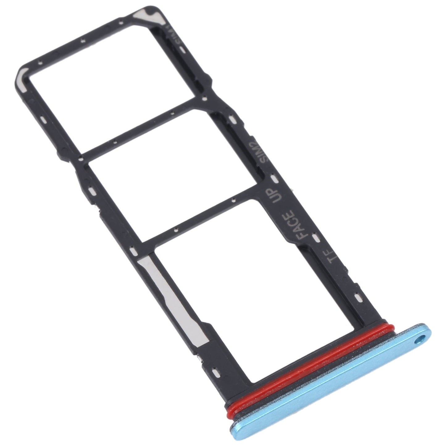 For Motorola Moto G22 SIM Card Tray + SIM Card Tray + Micro SD Card Tray (Blue)