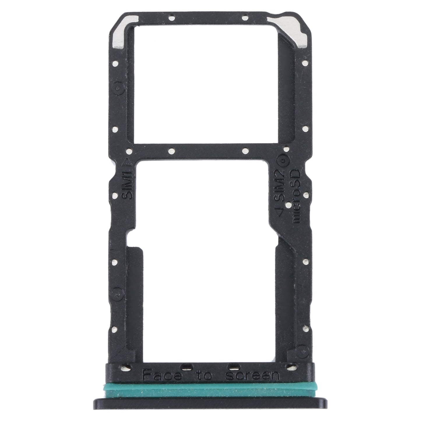 For OPPO Reno SIM Card Tray + SIM / Micro SD Card Tray (Black)