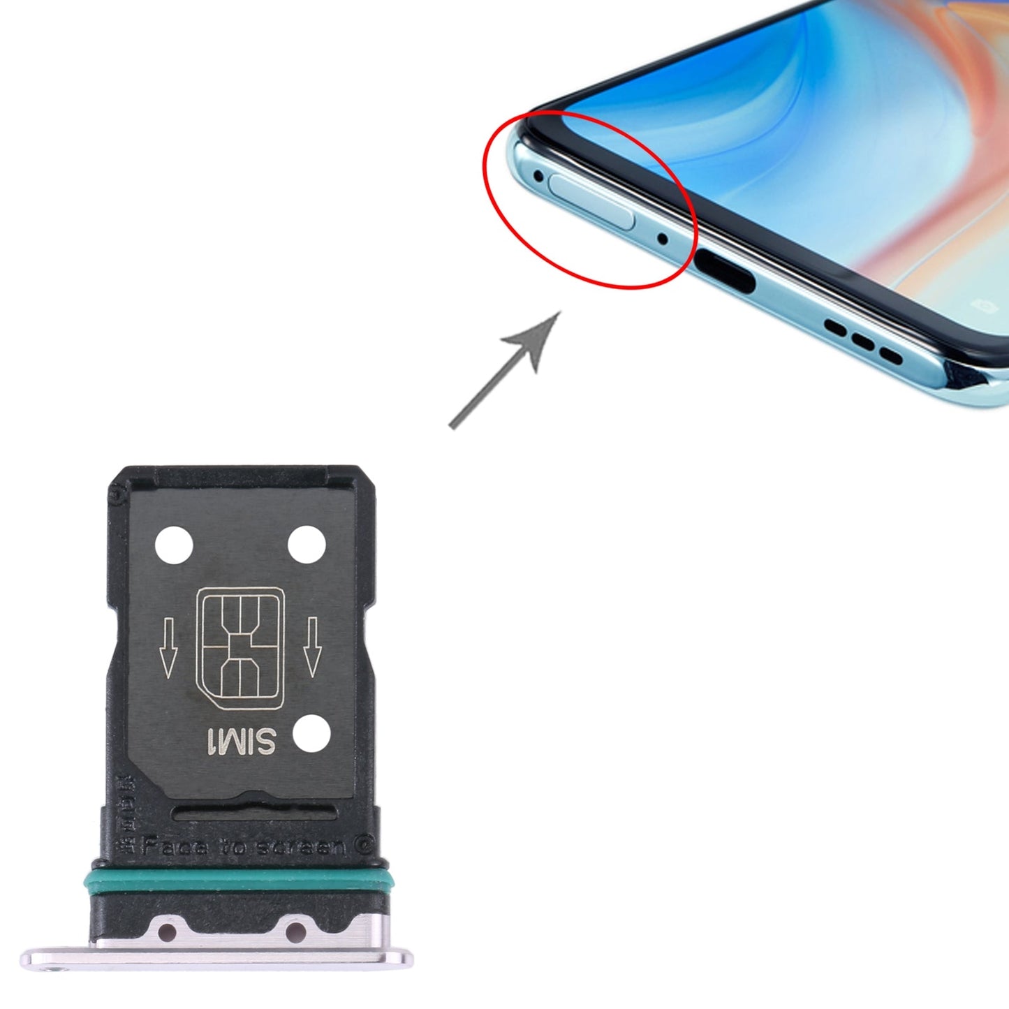 For OPPO Reno4 Pro 5G SIM Card Tray + SIM Card Tray (Gold)