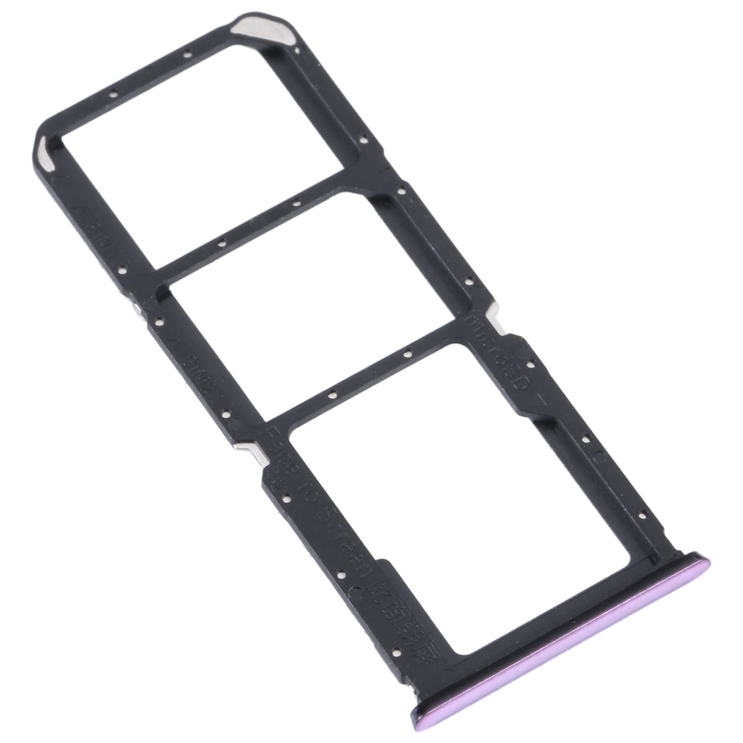 For OPPO Reno5 Lite / Reno5 F / A94 4G SIM Card Tray + SIM Card Tray + Micro SD Card Tray (Purple)