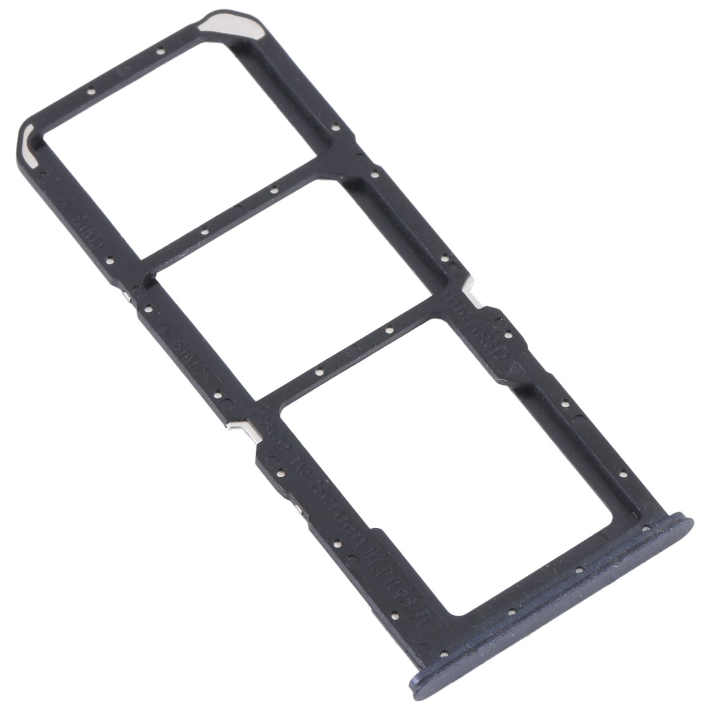 For OPPO K9x SIM Card Tray + SIM Card Tray + Micro SD Card Tray (Black)