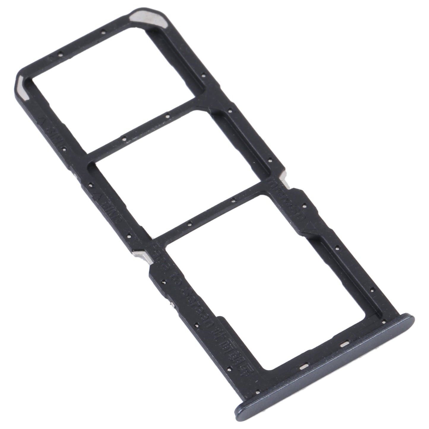 For Realme C30 SIM Card Tray + SIM Card Tray + Micro SD Card Tray (Black)