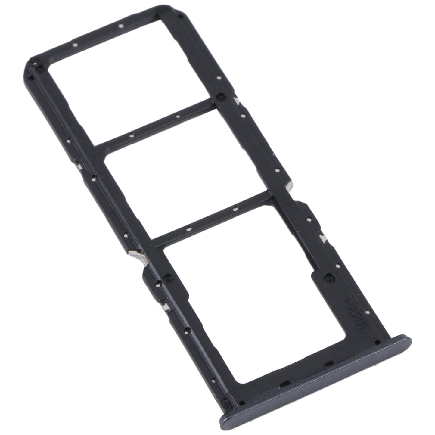 For Realme C30 SIM Card Tray + SIM Card Tray + Micro SD Card Tray (Black)