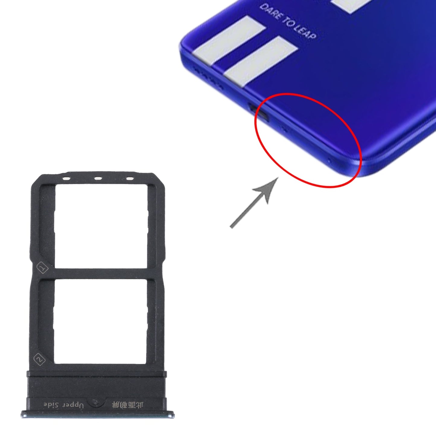 For Realme GT Neo3 SIM Card Tray + SIM Card Tray (Purple)