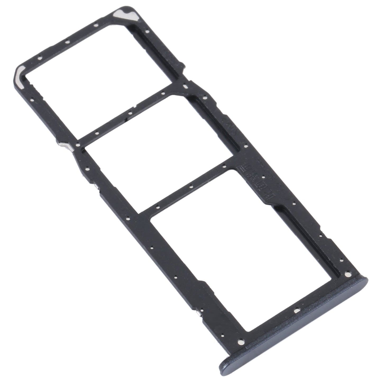For Realme C35 SIM Card Tray + SIM Card Tray + Micro SD Card Tray (Black)