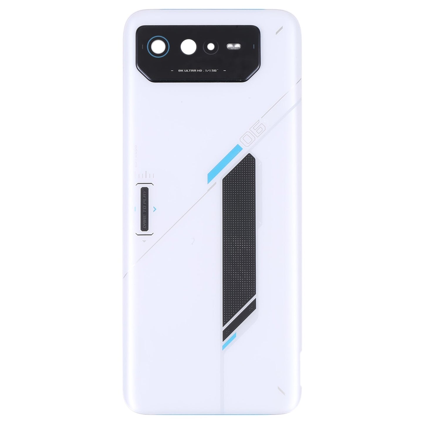 Original Glass Battery Back Cover for Asus ROG Phone 6 AI2201-C AI2201-F(White)