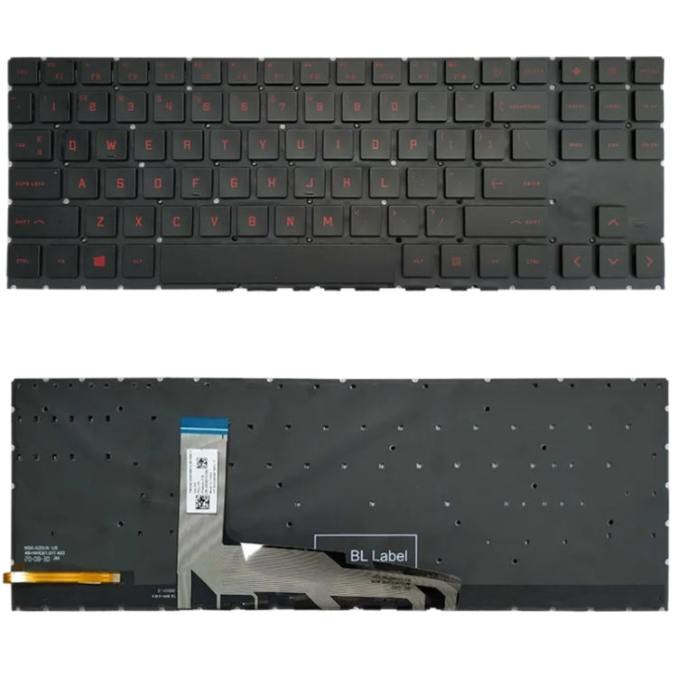 For HP Omen 15-EK 15-EK0019NR 15-EN 15-EN0013DX TPN-Q236 Laptop Keyboard (Red)