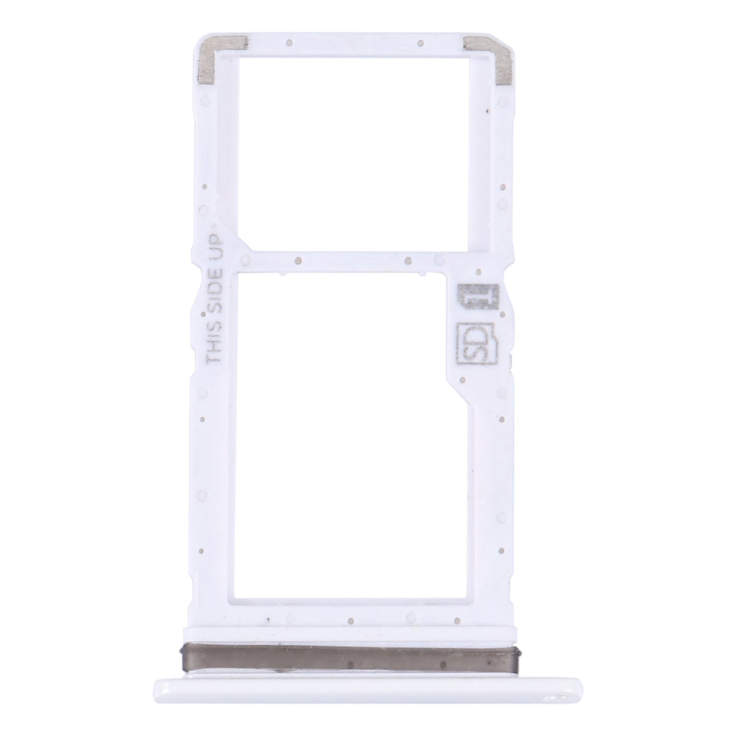 For Motorola Moto One Fusion Plus Original SIM Card Tray + Micro SD Card Tray (White)