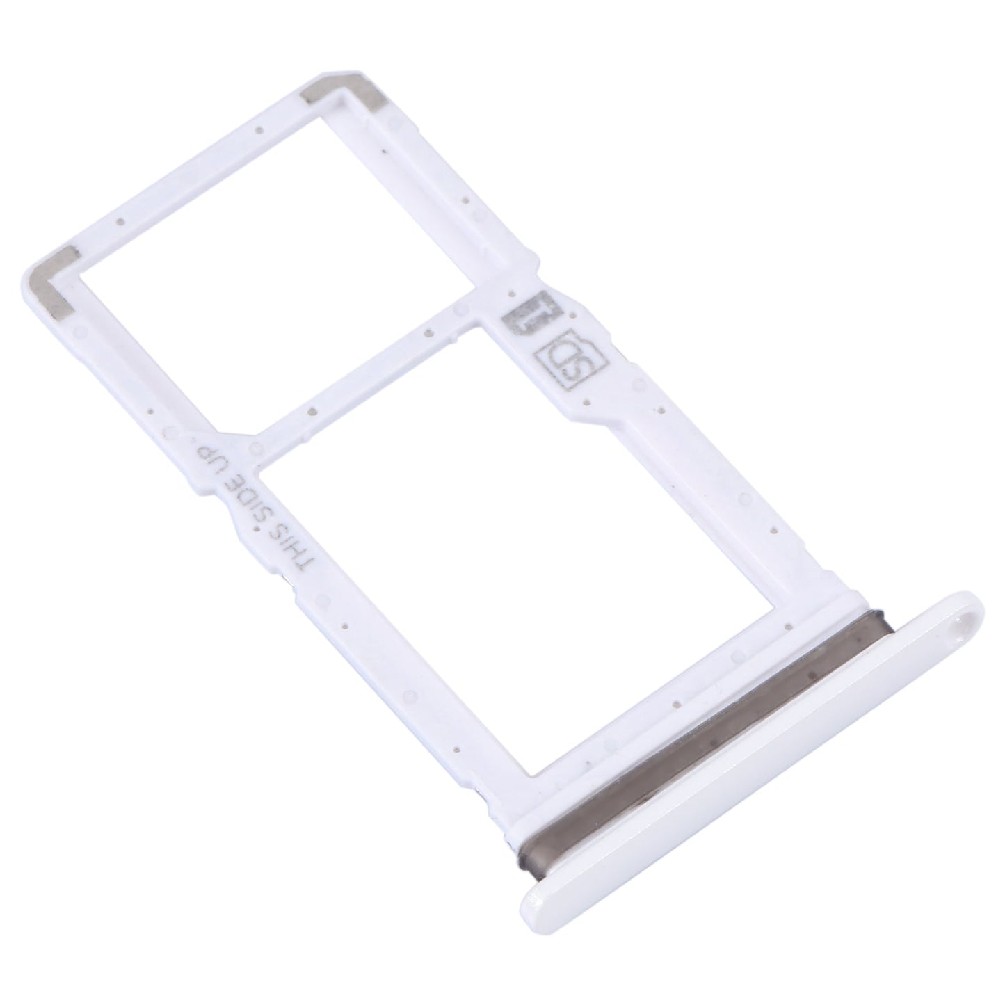 For Motorola Moto One Fusion Plus Original SIM Card Tray + Micro SD Card Tray (White)