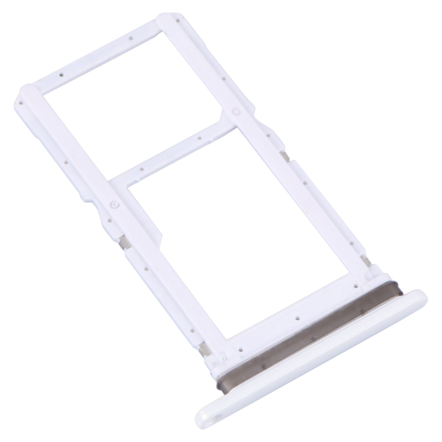 For Motorola Moto One Fusion Plus Original SIM Card Tray + Micro SD Card Tray (White)