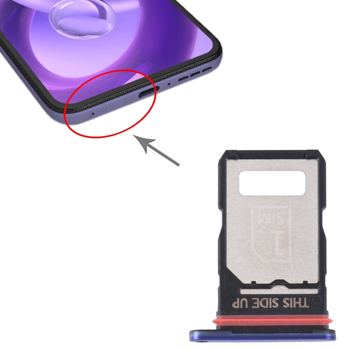 For Motorola Edge 30 Neo Original SIM Card Tray + SIM Card Tray (Purple)
