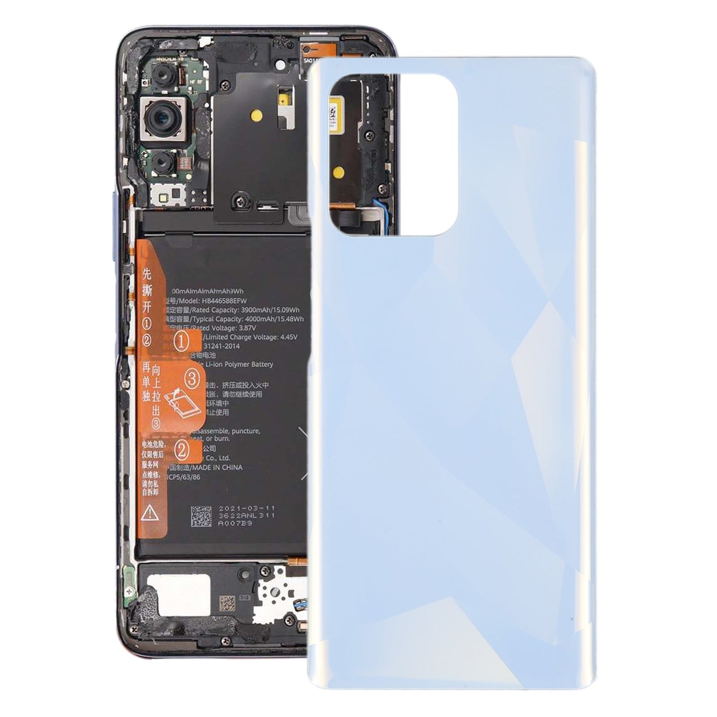 For Honor 80 SE OEM Glass Battery Back Cover(Baby Blue)