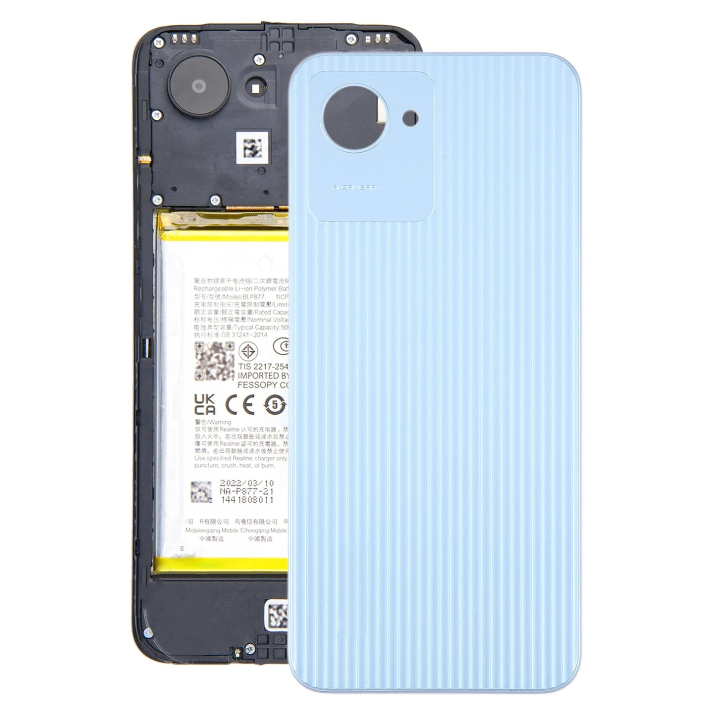 For Realme C30 Original Battery Back Cover(Blue)