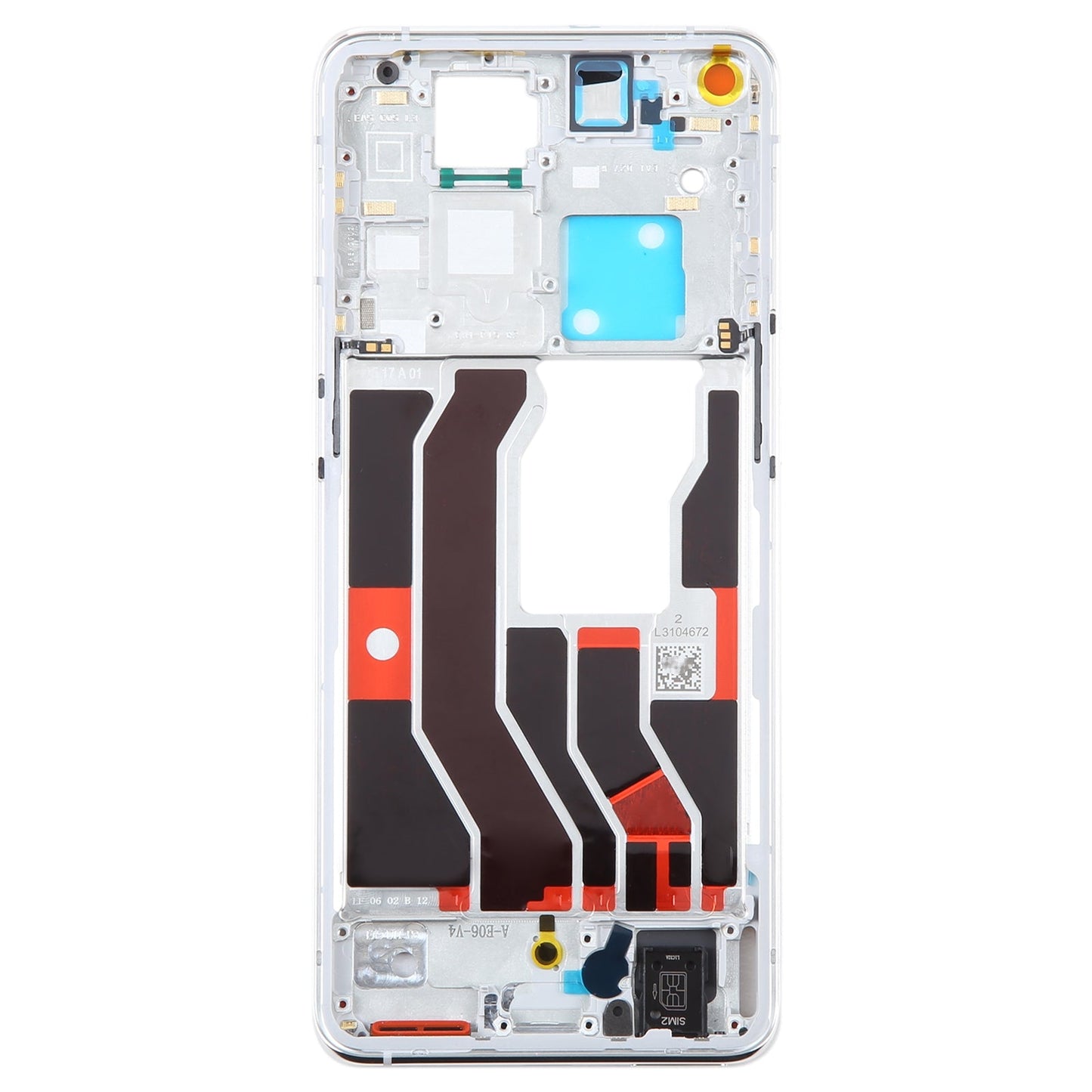 For OPPO Find X3 Original Front Housing LCD Frame Bezel Plate (Silver)