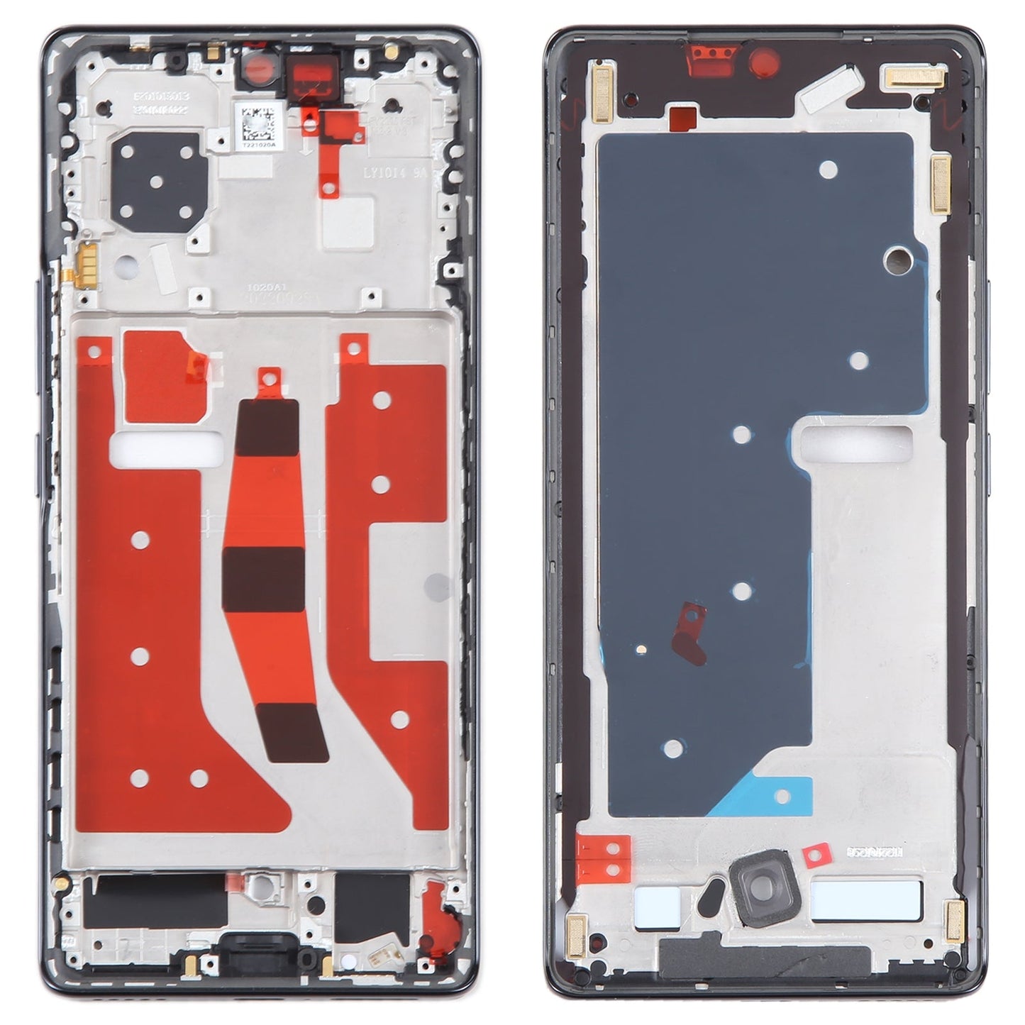 For Honor 80 Front Housing LCD Frame Bezel Plate(Black)
