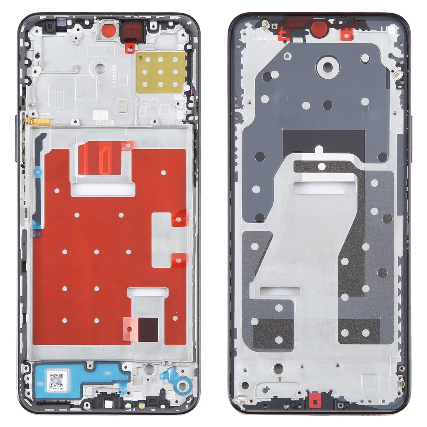 For Honor X8a Front Housing LCD Frame Bezel Plate(Black)