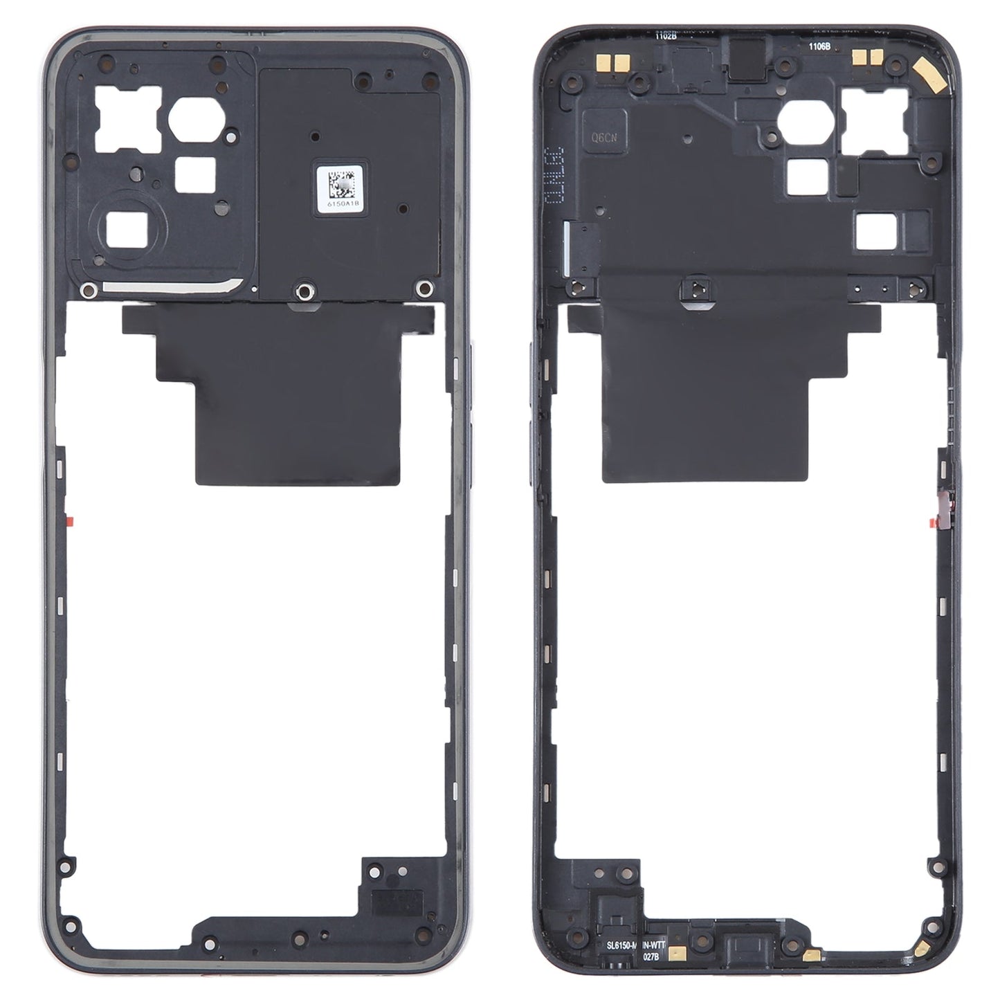 For Realme C35 Original Middle Frame Bezel Plate (Black)