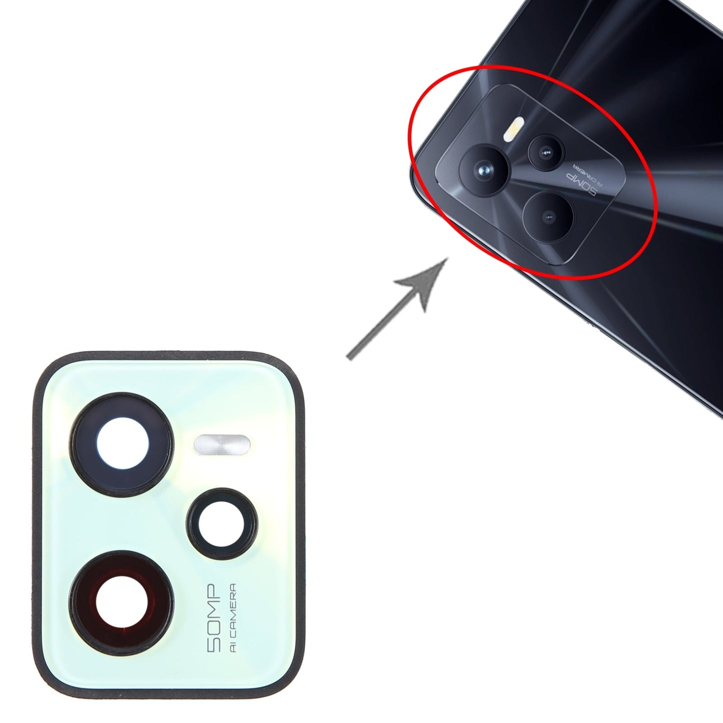 For Realme C35 Original Camera Lens Cover (Green)