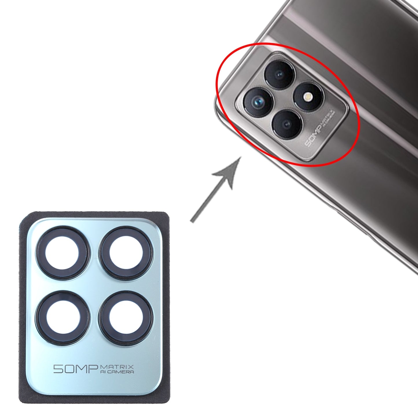 For Realme 8i Original Camera Lens Cover (Green)