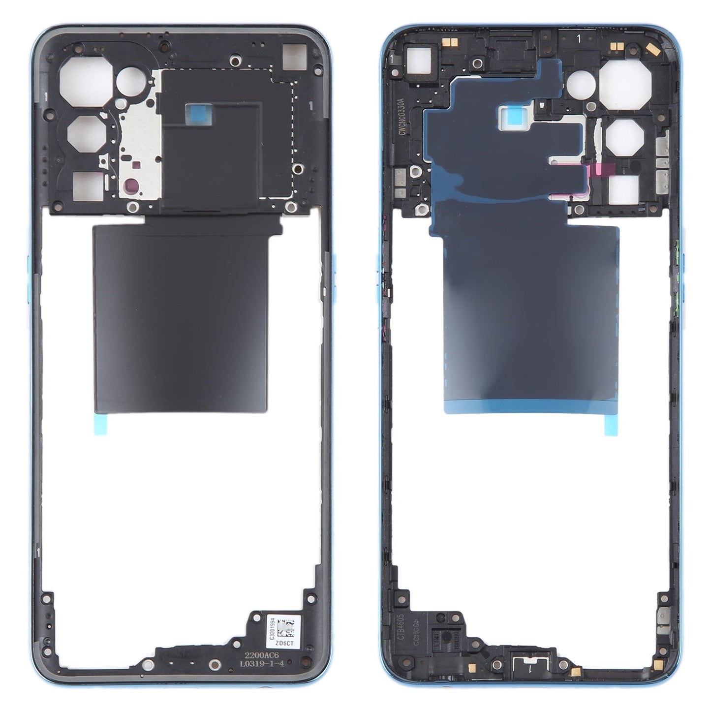 For OPPO Find X3 Lite Original Middle Frame Bezel Plate (Blue)