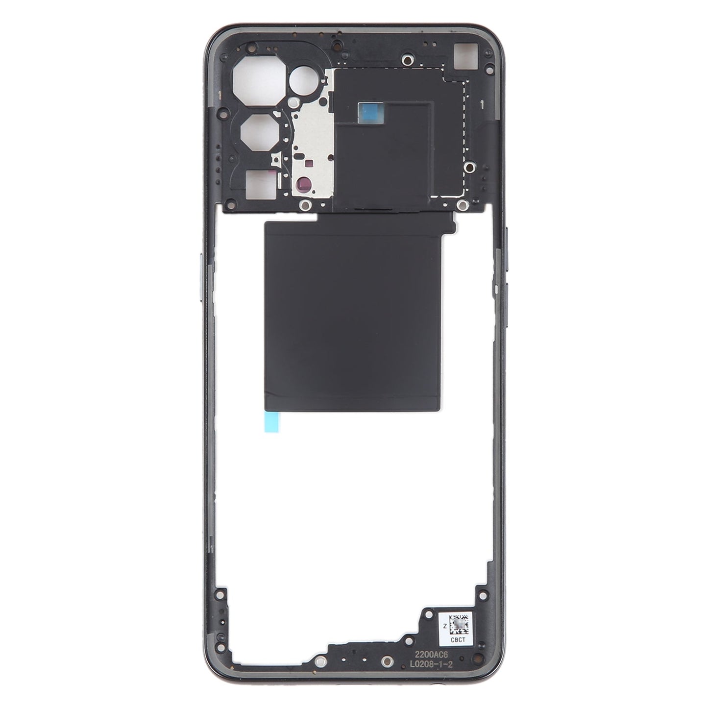 For OPPO Reno5 5G Original Middle Frame Bezel Plate (Black)