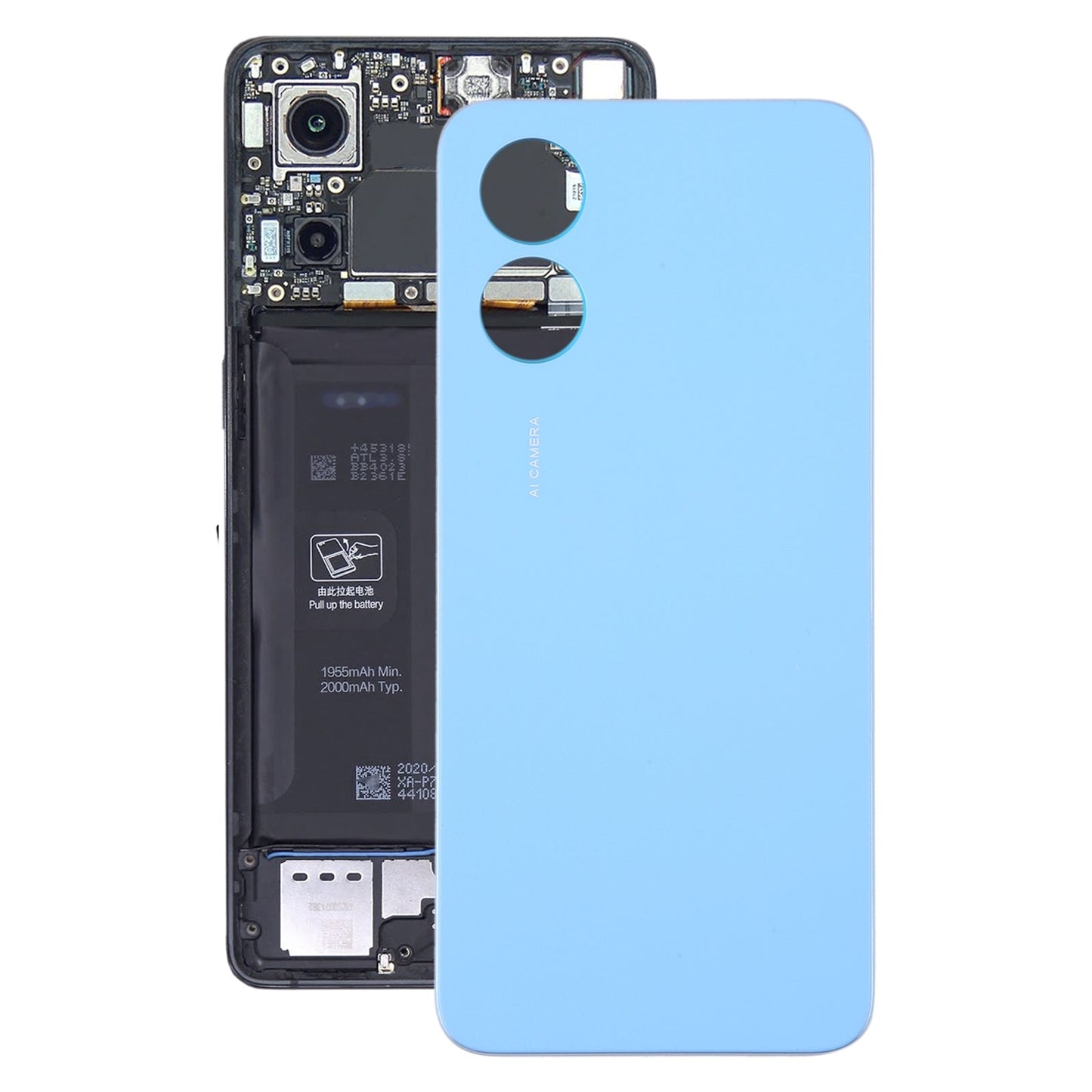 For OPPO A17 Original Battery Back Cover(Blue)