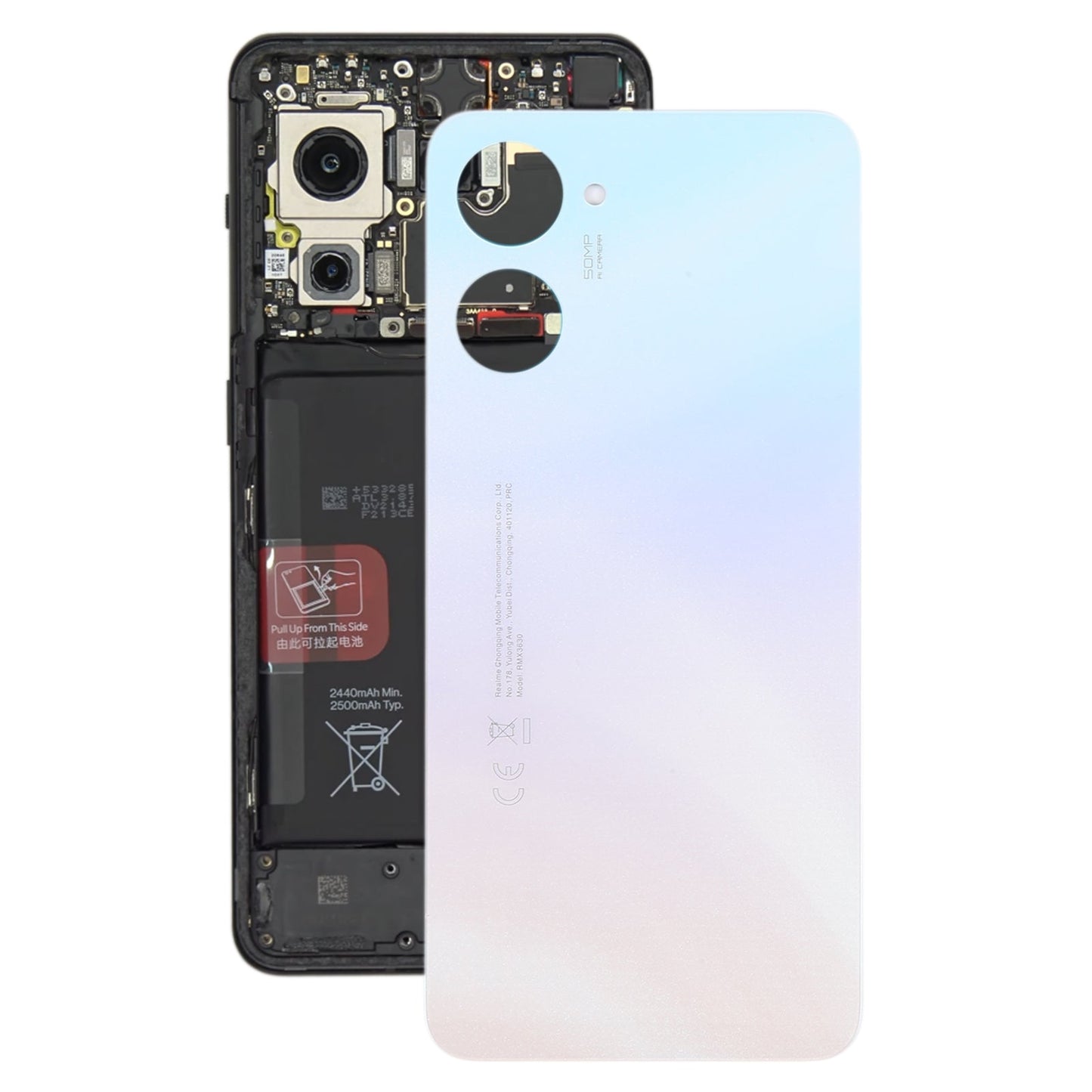 For Realme 10 Original Battery Back Cover(White)