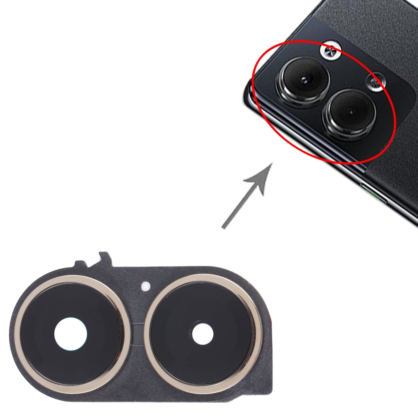 For OPPO Reno9 Original Camera Lens Cover (Gold)