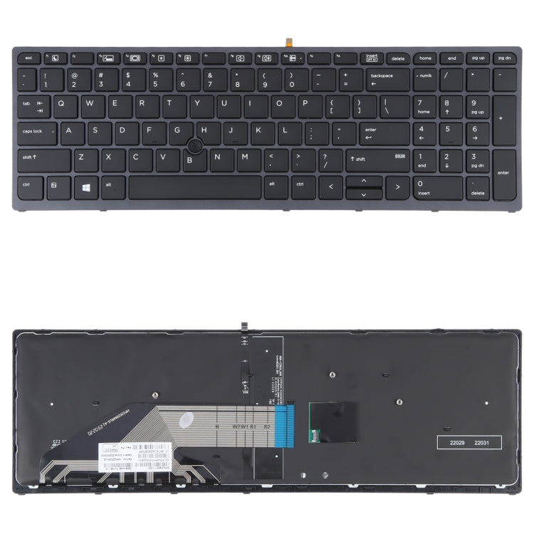 For HP ZBOOK 15 G3 17 G3 US Version Keyboard with Backlight and Pointing