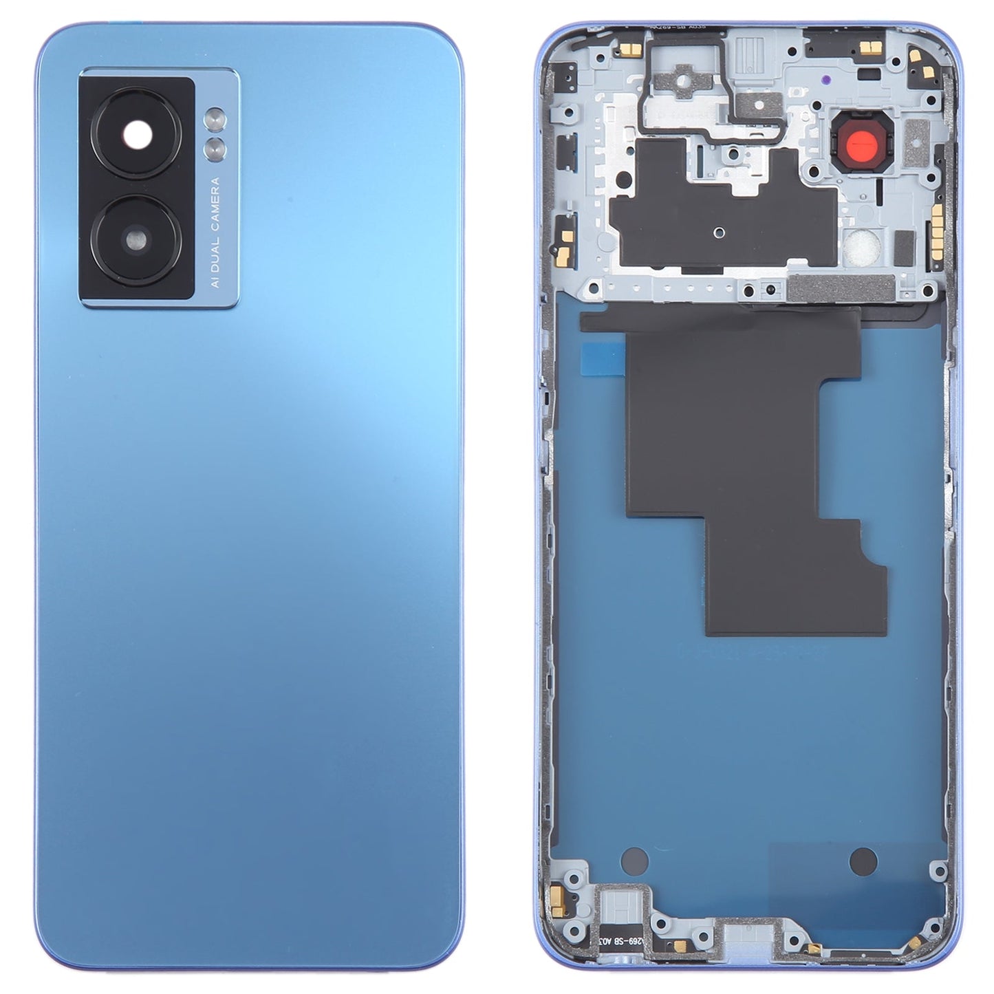 For OPPO A57 Original Battery Back Cover with Middle Frame(Blue)