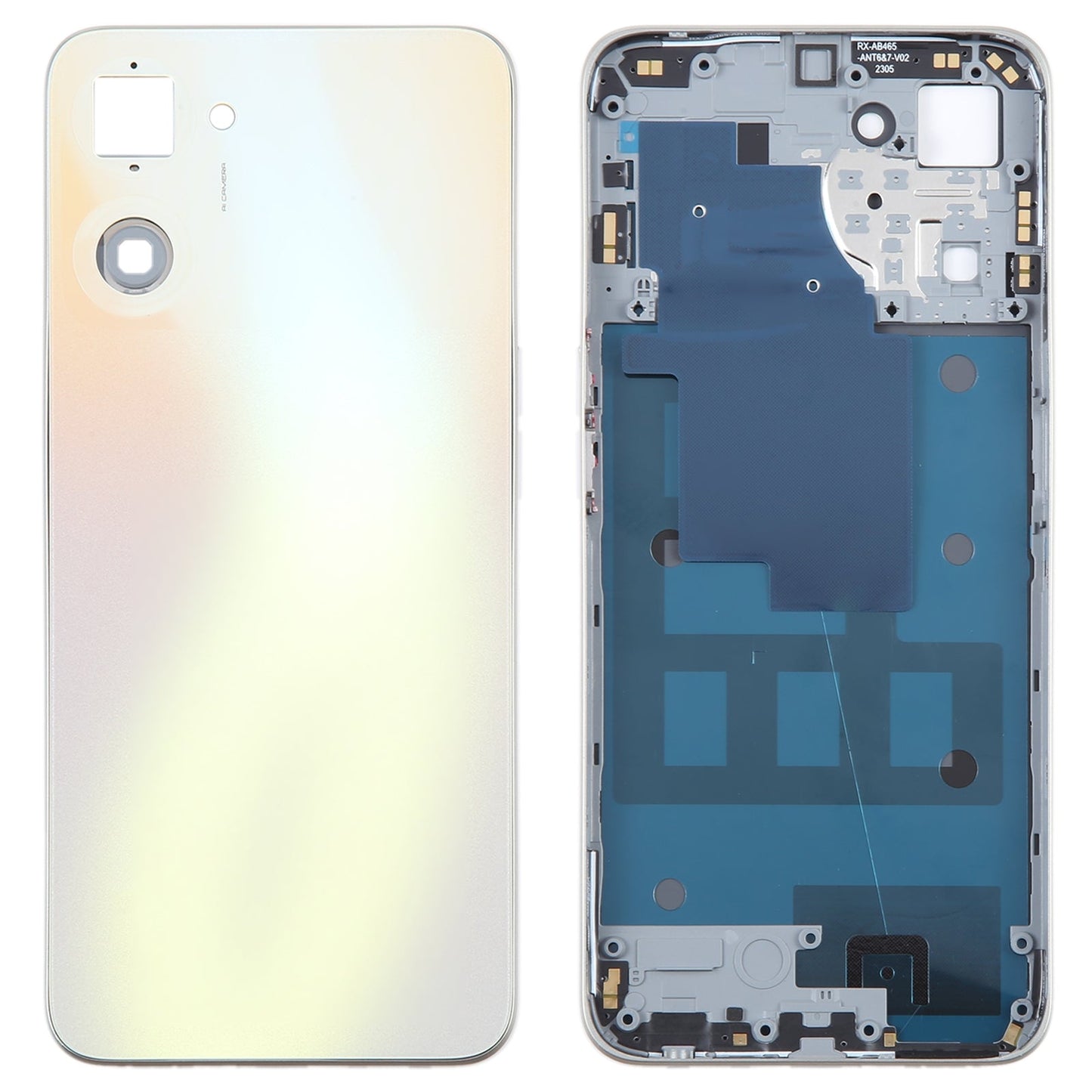 For Realme V30 Original Battery Back Cover with Middle Frame(Gold)