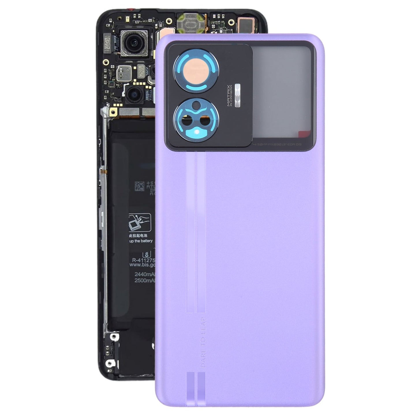 For Realme GT Neo 5 Original Battery Back Cover(Purple)