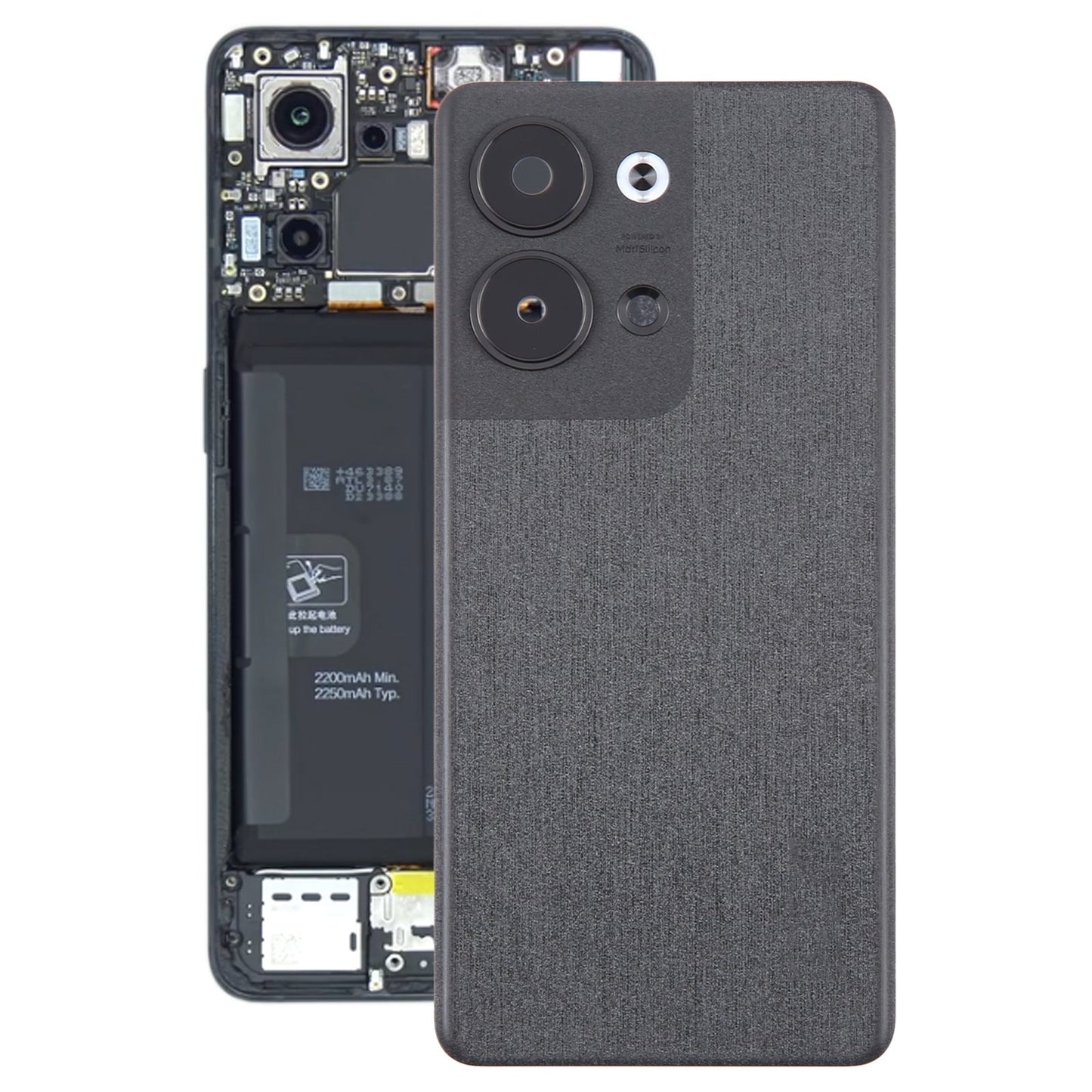 For OPPO Reno9 Pro Original Battery Back Cover with Camera Lens Cover(Black)